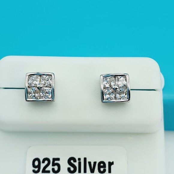 "925 Sterling Silver CZ Beautiful Earrings for Women, 1USPAR4198 - Picture 5 of 11